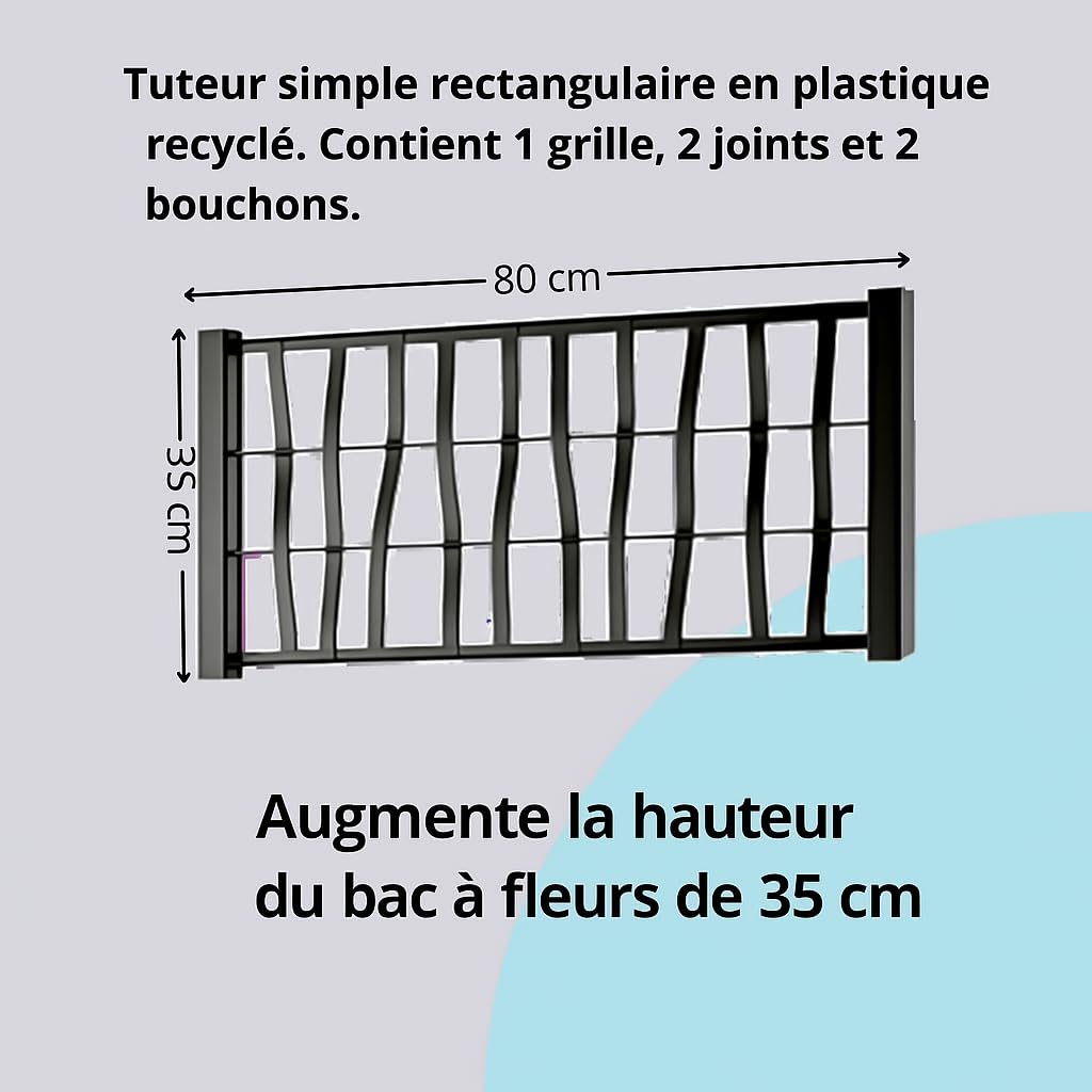Tomaino Kit jardinière avec épaulière plastique compatible Ethica Stefanplast noir