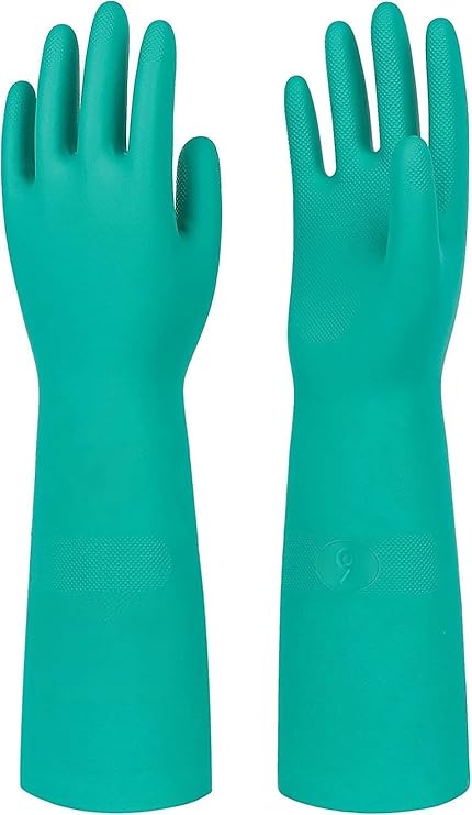 SAFEGRIP 13 Inch long Reusable Chemical Acid Resistant Nitrile Hand Gloves - Gloves for Washing Utensils - Gardening Gloves - Rubber gloves - Gloves for cleaning - Dish Washing Gloves 1 PAIR XL