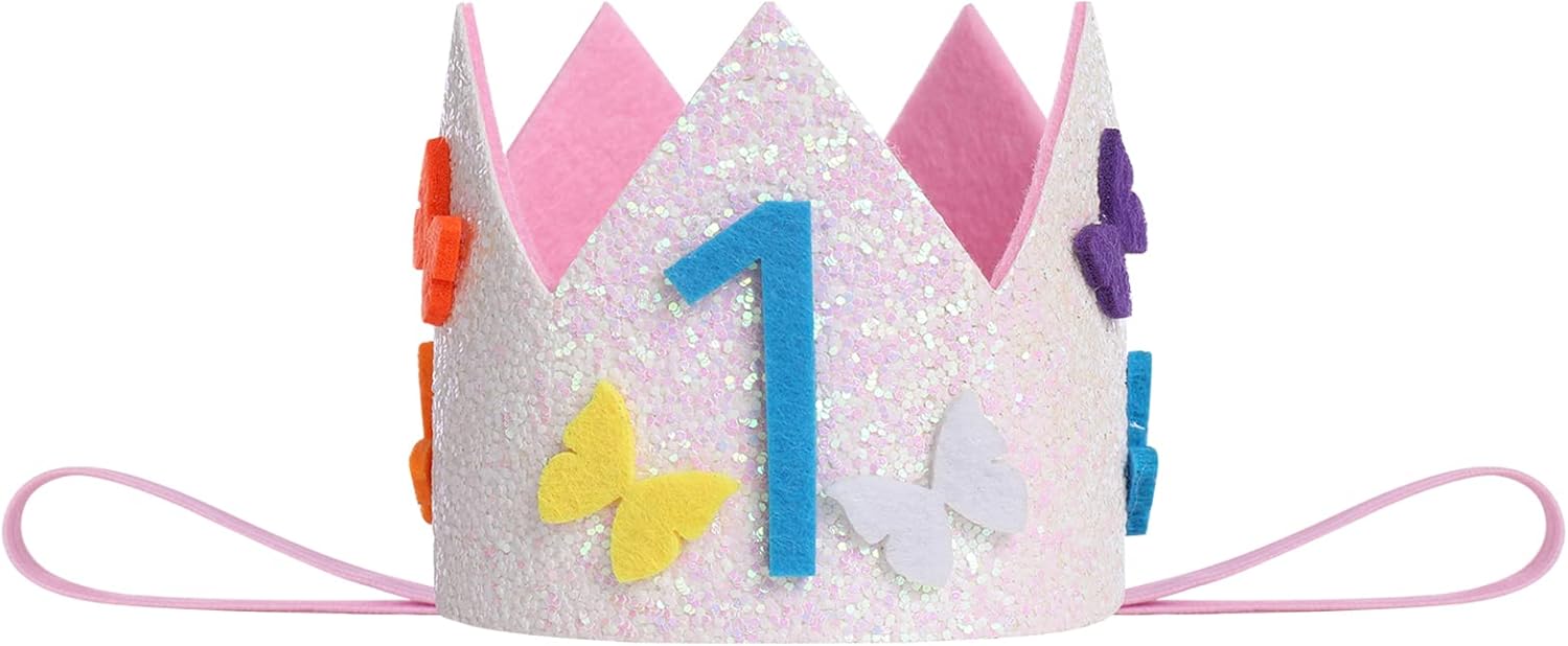 IDOPIP Butterfly 1st Birthday Outfit Baby Girl Sequin Butterfly Romper Tutu Skirt Headband Costume for Cake Smash Photo Shoot - Image 6