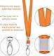 Antspirit 50 Stück 45 cm orange Bulk-Verbindungsmittel für Erkennungszeichen, Nylonhalsflach-Abzugslenker-Schwenkclips, dauerhaft gewebte Schlüsselbänder mit Clip für Schlüsselketten