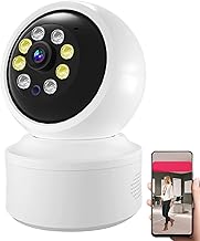 monitor bebê sem fio,segurança HD 1080P | Câmera WiFi 2.4GHz e 5G WiFi, câmera 360 com visão noturna, áudio bidirecional, detecção movimento e