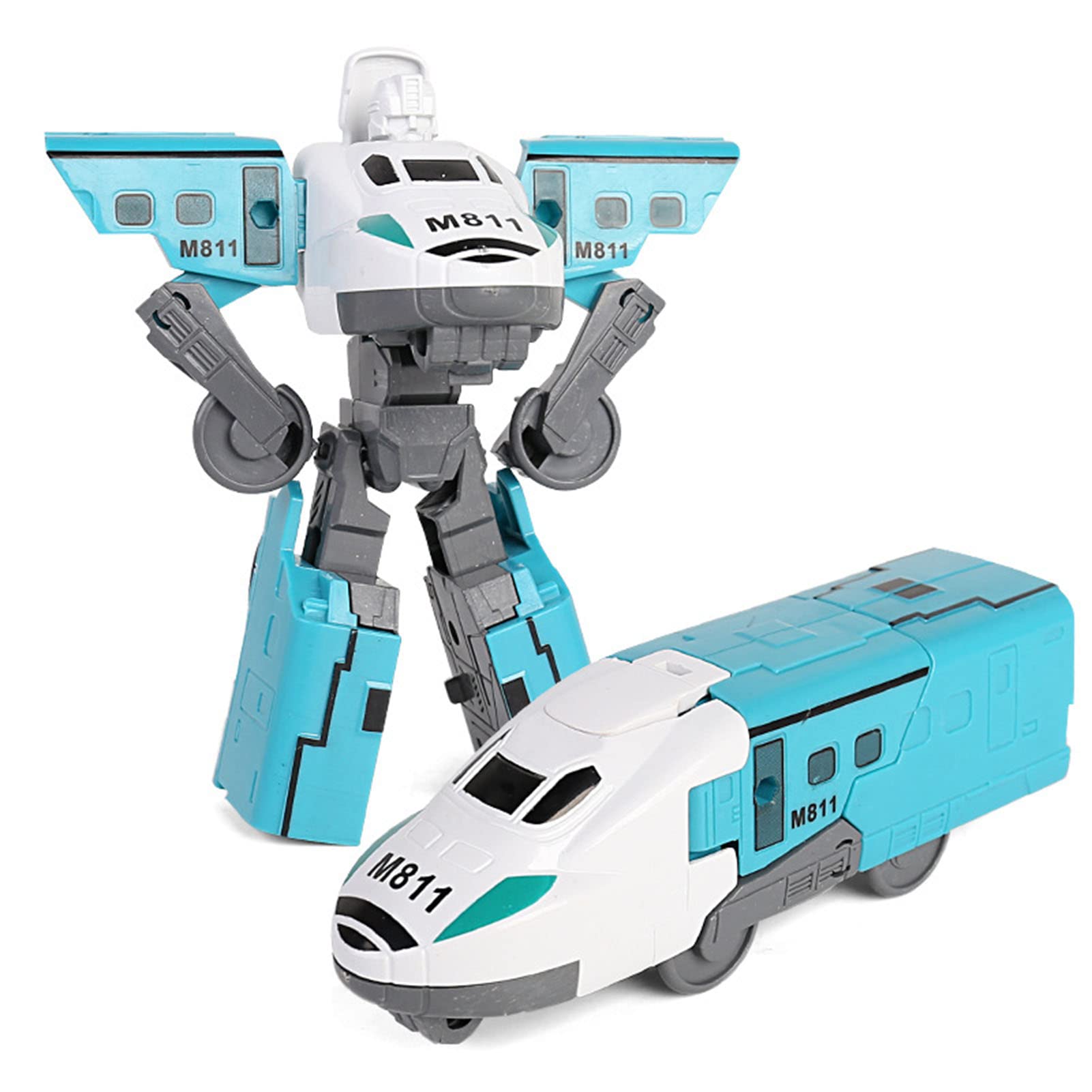 Giftik Train Transforming Robot Toys,Modern High-Speed Rail Train Model Deformnation Robot Action Figures Toys for Adult Kids Boys Girls (Green)