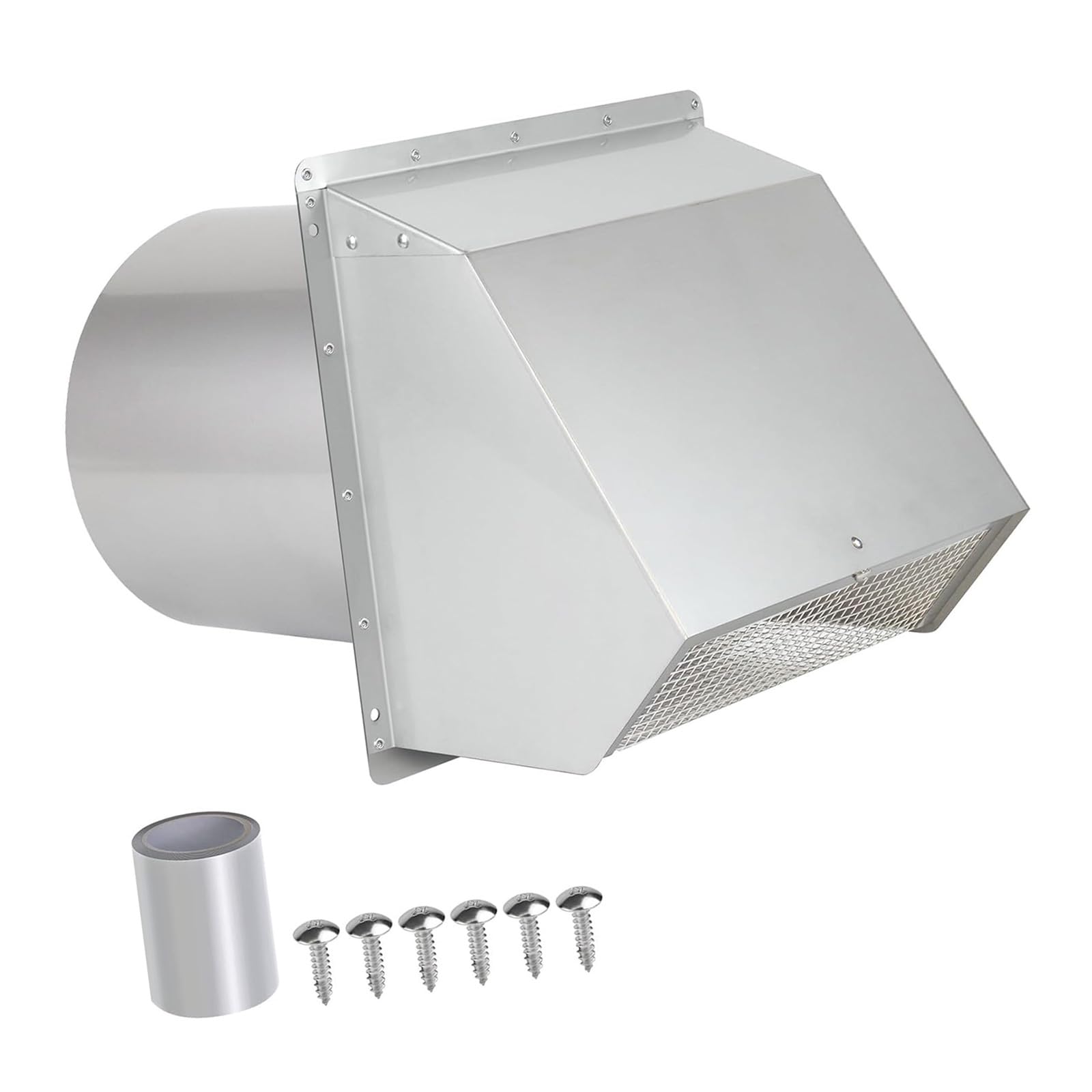 Kaeltsyn Wall Vent Cover 4/6 / 8inch Dryer Hood with Screen and Damper Enduring Extractor Dryer Vent Hood with Screen and Damper