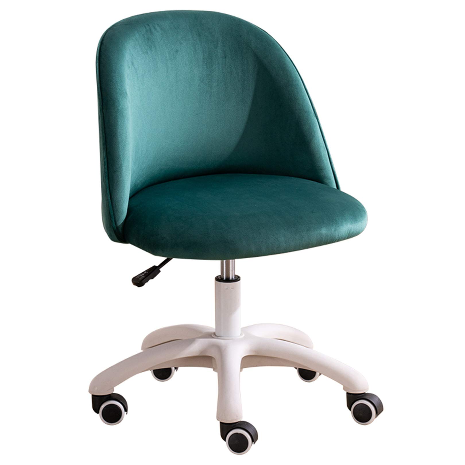 Chaise de bureau pivotante en velours réglable et ergonomique