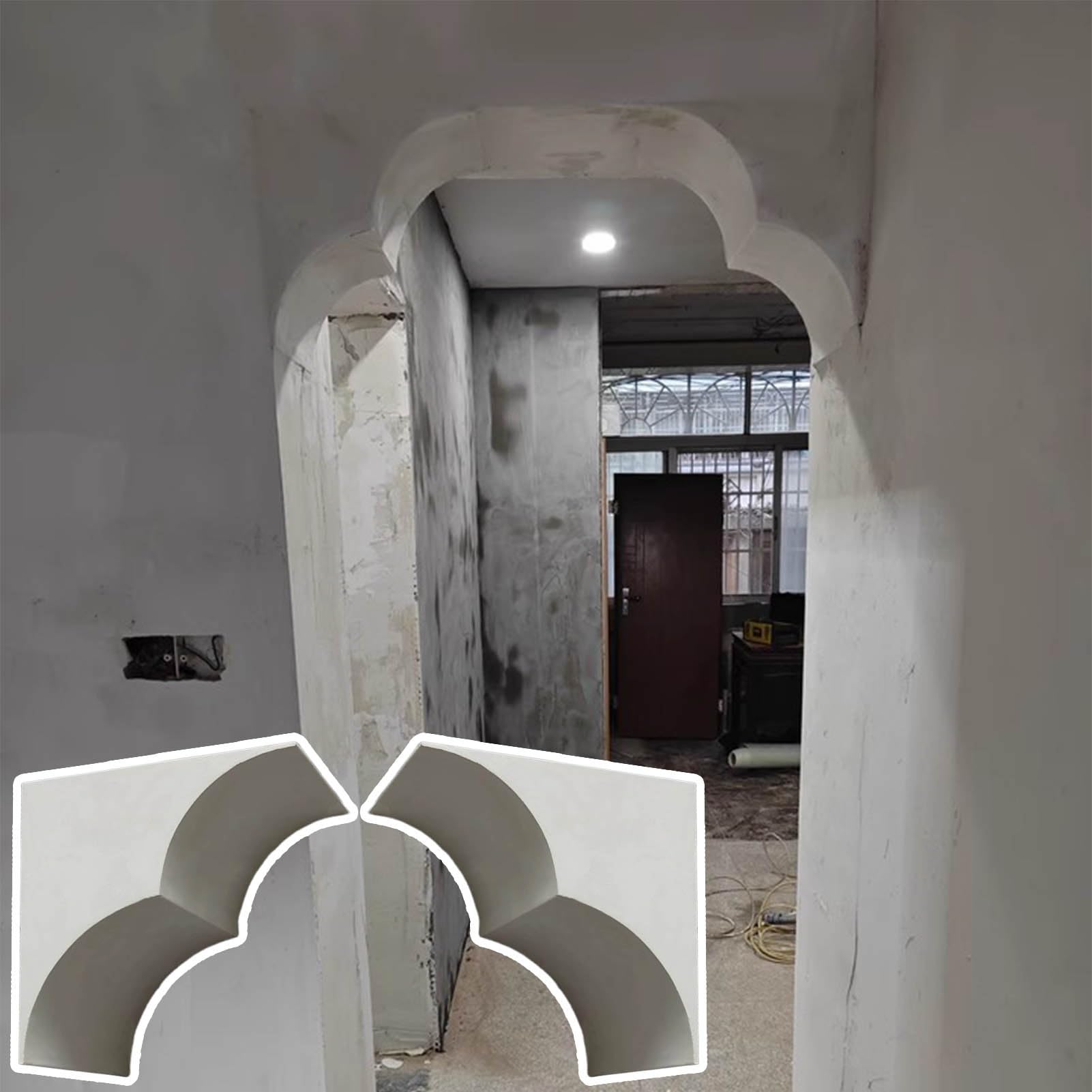 Arco de puerta semicircular para suavizar esquinas rectas juego de 2 piezas