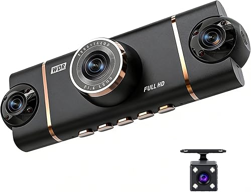 XYGCACO 4 Channel 360° Dash Cam Front and Rear, 4K+1080P*3 FHD Car Camera