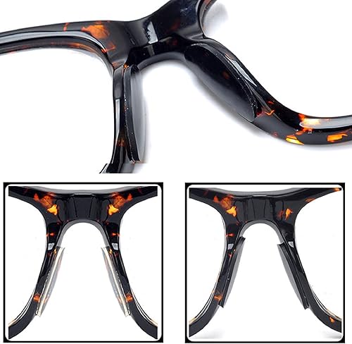 Miniatura 3 de 20 pares de almohadillas de nariz para lentes de 0.039 pulgadas de silicona ultra finas antideslizantes adhesivas para lentes y lentes de sol