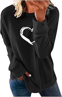 Amikadom Roupas femininas outono inverno manga longa gola redonda roupas gráfico moletom feminino 2023