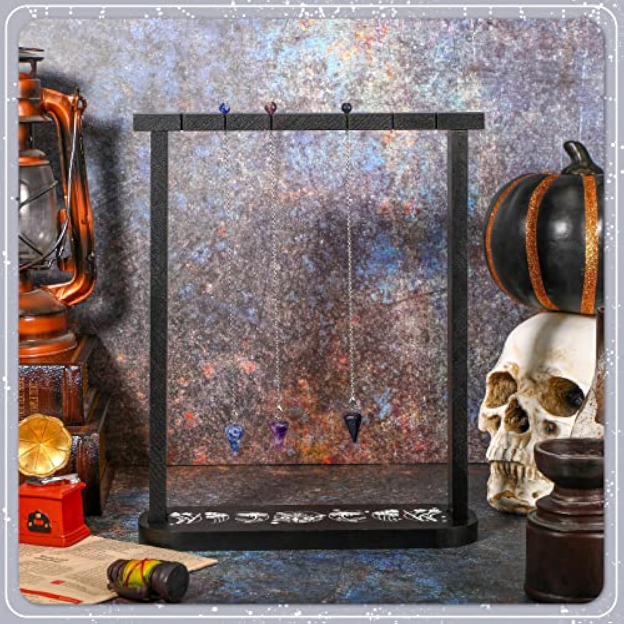 Wooden Pendulum Display Stand with Crystal Holder