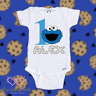 cookie monster 1st birthday shirt