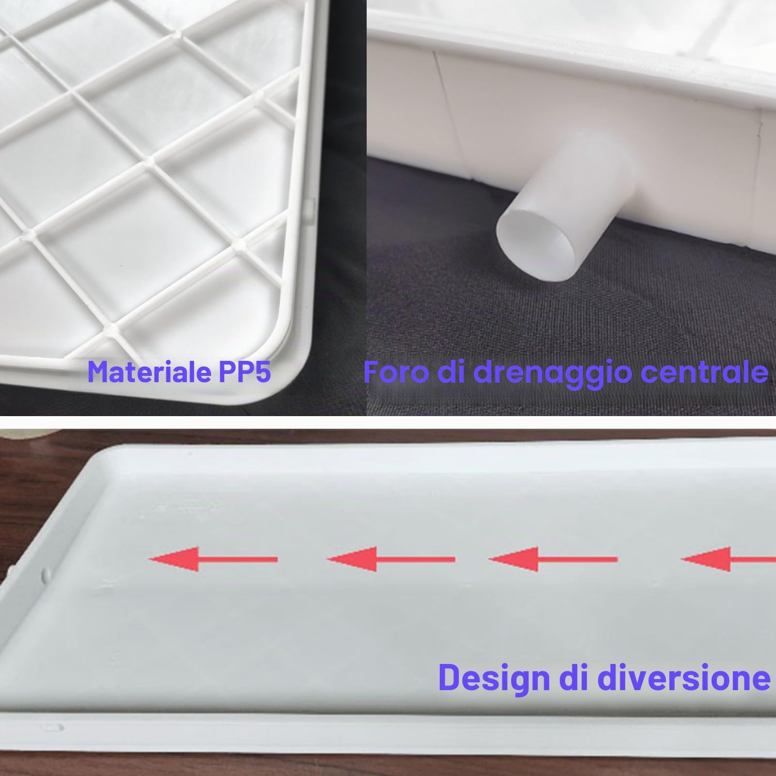 Vaschetta con Tubo Raccogli Condensa Climatizzatore, Vaschetta di Raccolta della Condensa in Plastica, unità Interna/Esterna per Condizionatore D'ari(1-2P-200cm Hose)
