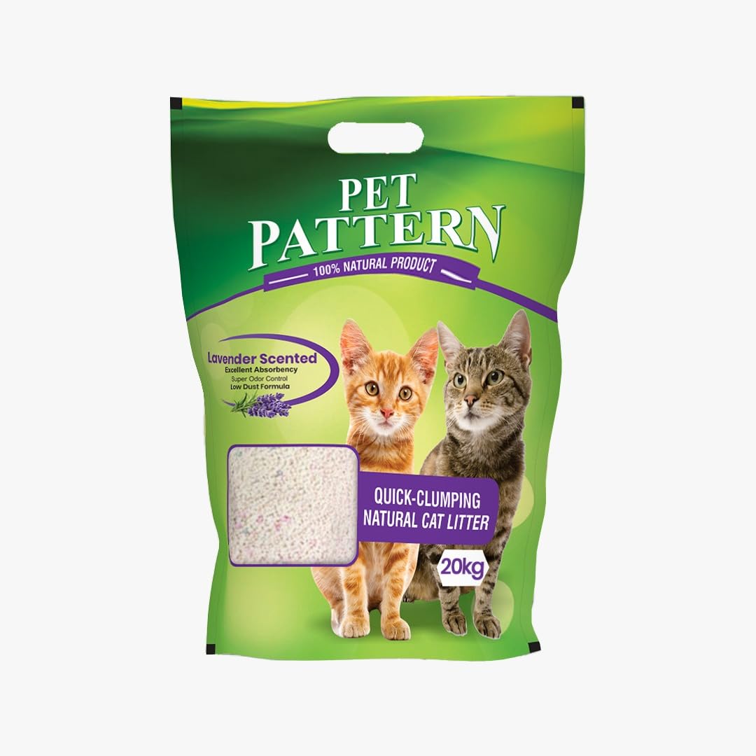PET PATTERN CAT Litter Sand for CAT, 99.99% Dust Free, Odor Control Fast Clamping Natural Cat Litter (CAT Litter 20KG -