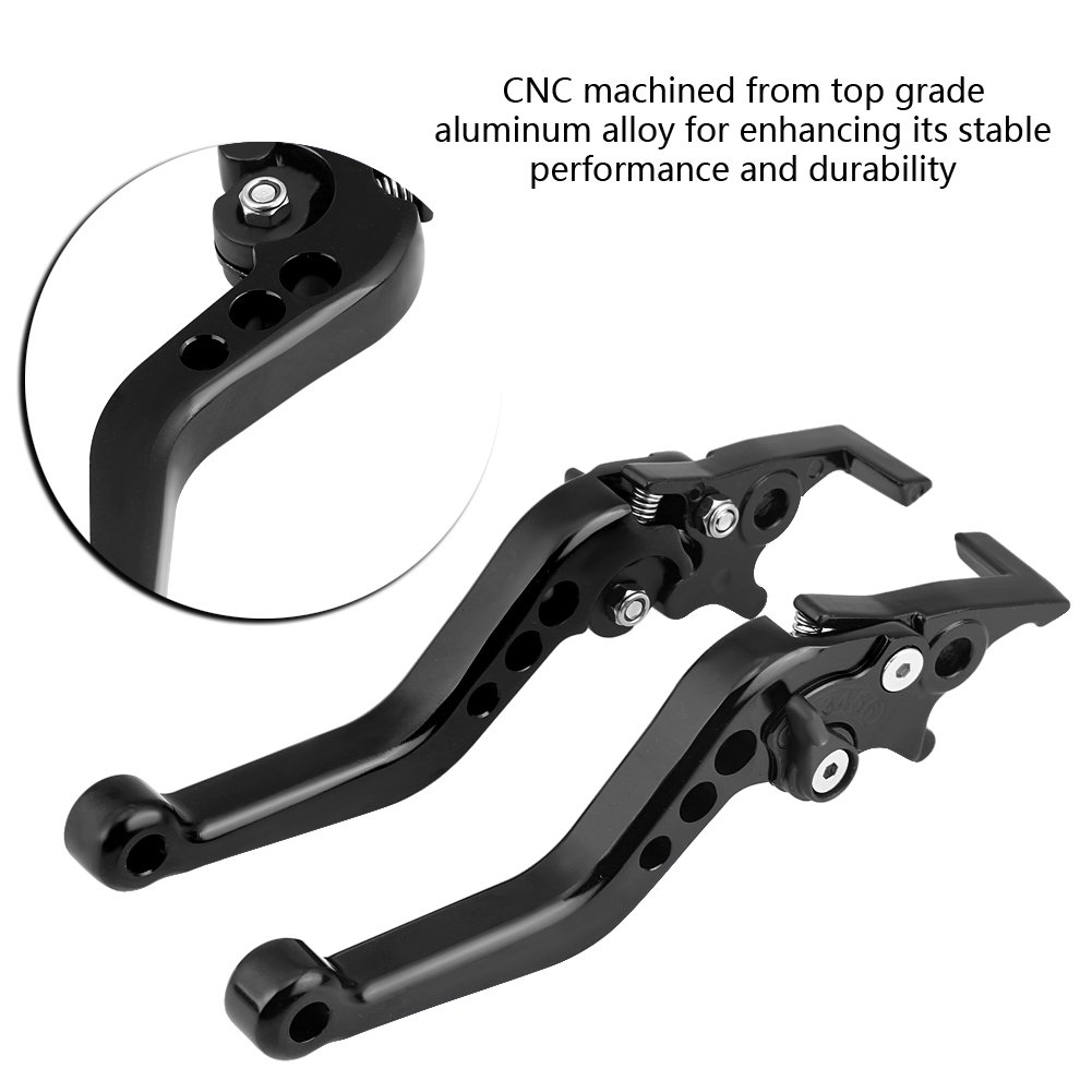 Leve Freno Scooter + Leve Del Freno Per Moto, 1 Paio Di Modifica Per Scooter In Lega Di Alluminio Cnc Leva Del Freno A Doppio Disco Leva Della Frizione Del Freno A Doppio Disco(Nero)