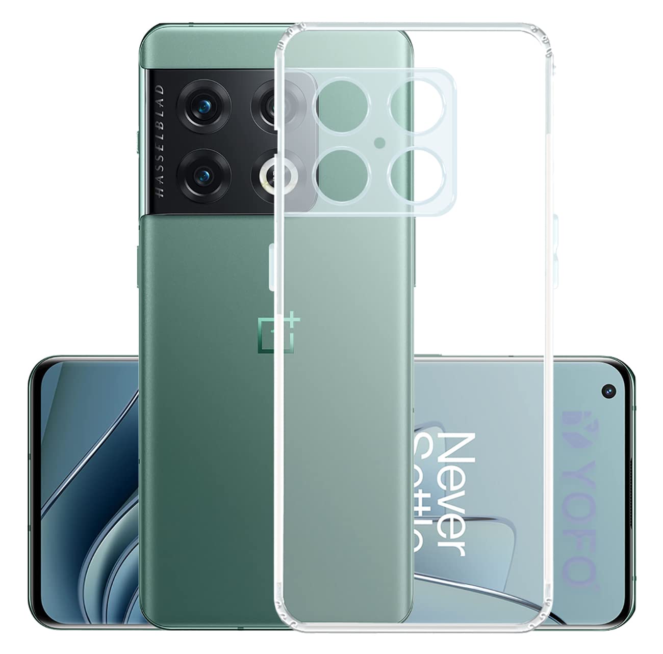 YOFO Back Cover for OnePlus 10 Pro (5G) (Flexible|Silicone|Transparent|Dust Plug|Camera Protection) (B09ZY899TT) Amazon Price History, Amazon Price Tracker