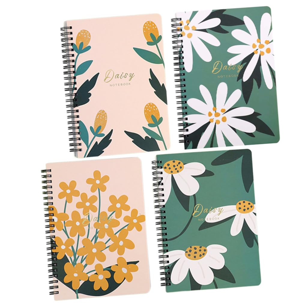 DOITOOL 4 Pièces Cahier à Spirale de Notebooks Pratiques pour Prendre des Notes pour Étudiants