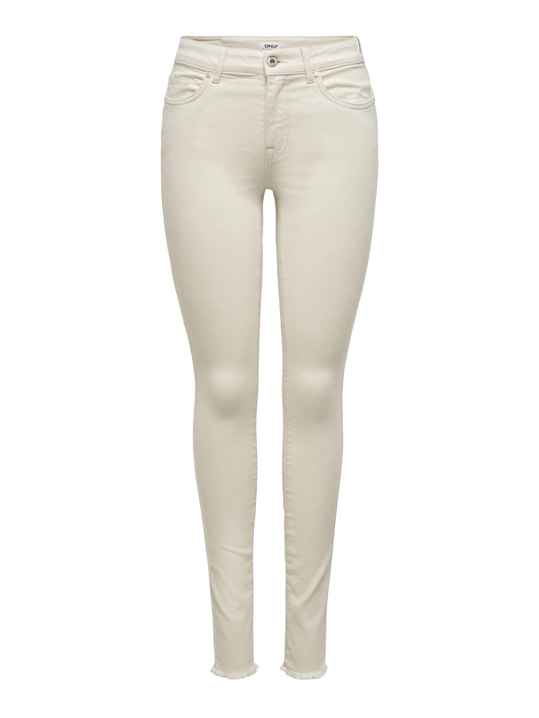 ONLY Female Skinny Jeans ONLBLUSH Medium Waist Skinny Fit Jeans, Ecru, M / 30L
