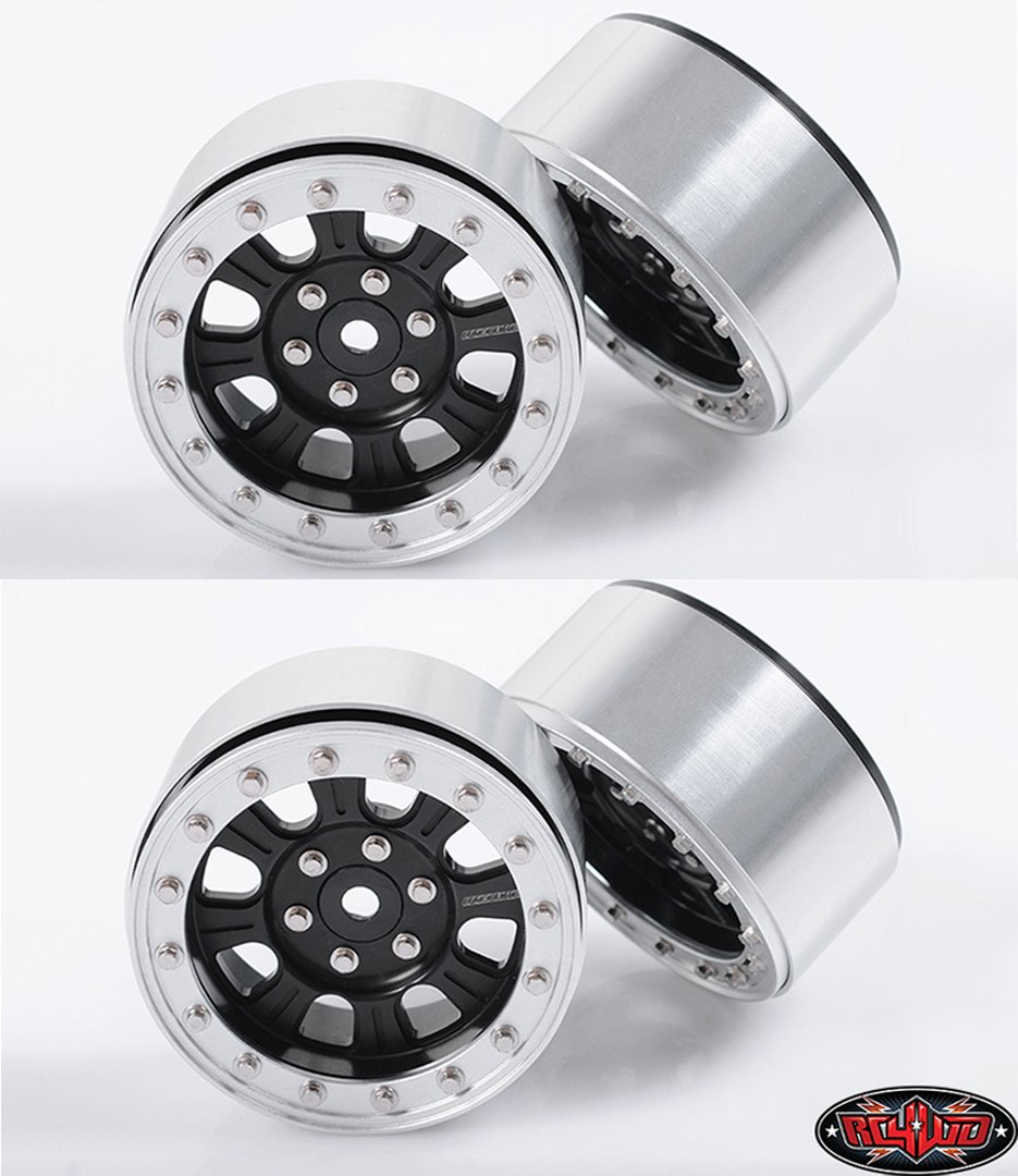 Raceline Monster 2.2 Beadlock Wheel, Blk & Slv