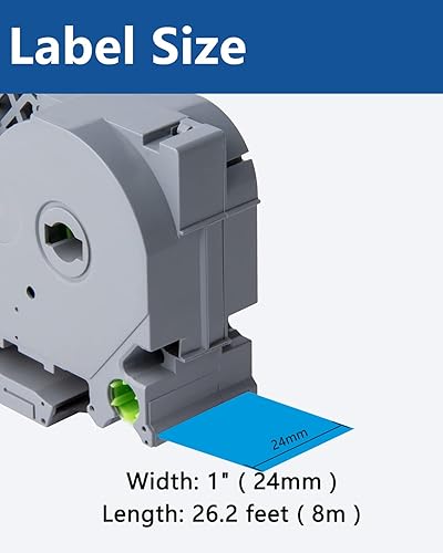 Vista 49 de Paquete de 3 cintas Tze Tz de 0.47 pulgadas laminadas verde TZe-731 TZe731 TZe731 compatibles con Brother P Touch Label Maker Tape para PT D200 D210