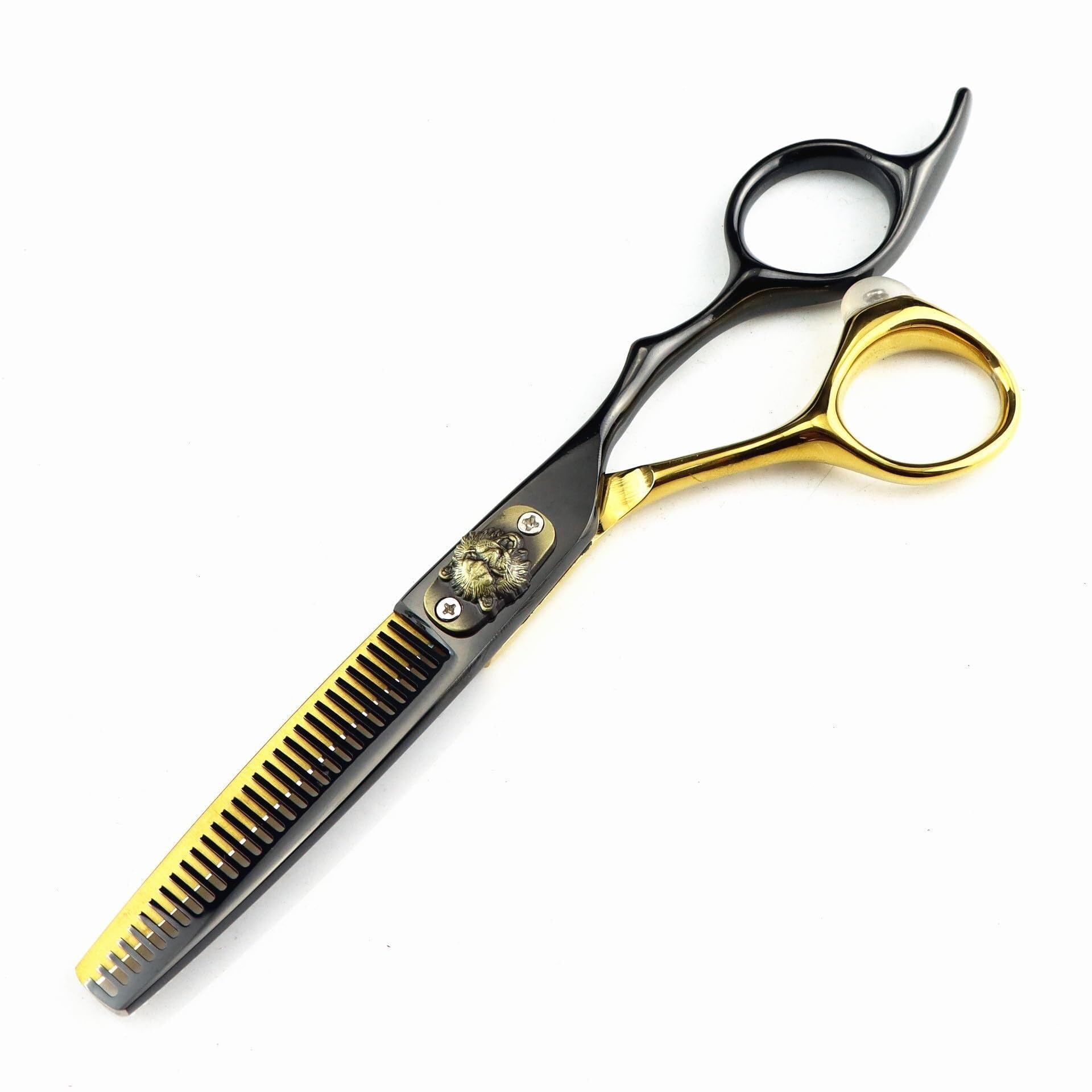 Forbici da Taglio Professionali per Capelli da 6 Pollici - Forbici da Barbiere Nere in Acciaio 440C per Tagli di Precisione E Sfoltimento
