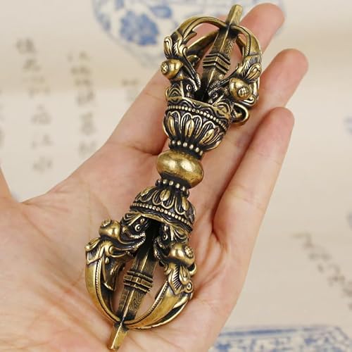 金剛杵 五鈷杵 密教法具 真鍮 仏具 風水アイテム 魔除け 厄除け 浄化