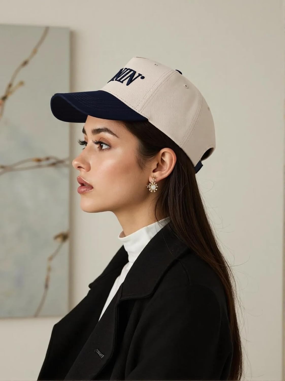 Mommin Trucker Hat for Women Vintage Two Tone Embroidered Baseball Cap Funny Mom Gifts - Image 7