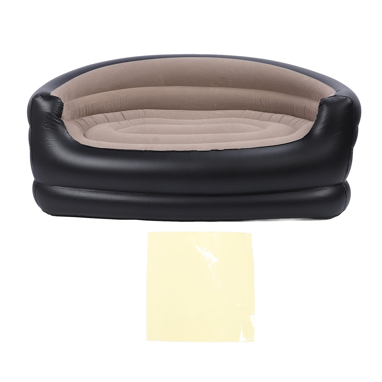 Silla de Salón de Dos Plazas Flodable Soplado para Adultos, sofá Inflable, Cómodo sofá de Aire Portátil con Parches de Reparación de 2 Piezas para Sala de Estar, Patio Trasero, Campamento (BLUE)