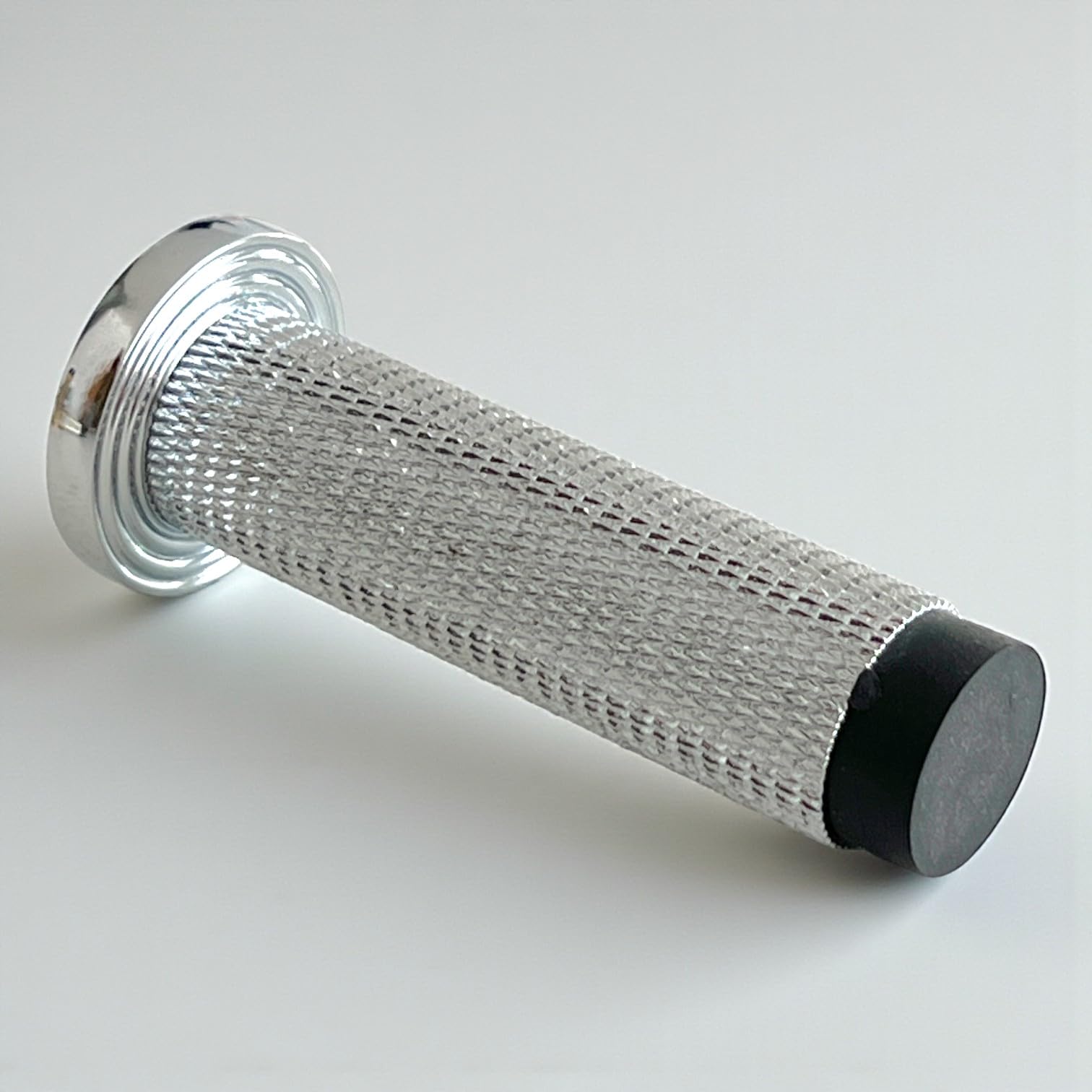 Ab Hardware Polished Chrome Knurled Door Stop Reeded Backplate Projection Internal Stopper