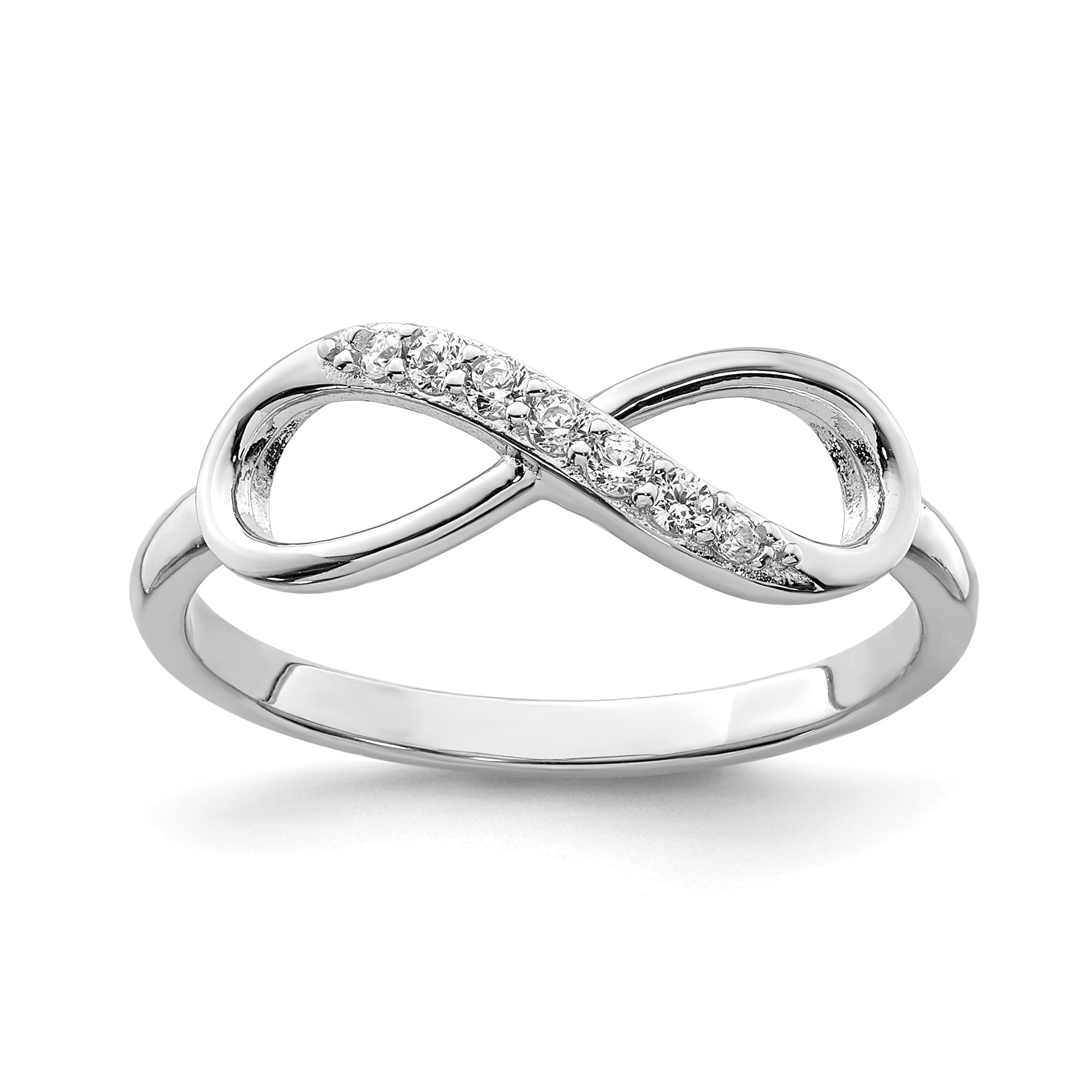 925 Sterling Silver Cubic Zirconia Cz Infinity Ring Fine Jewellery For Women Gifts For Her