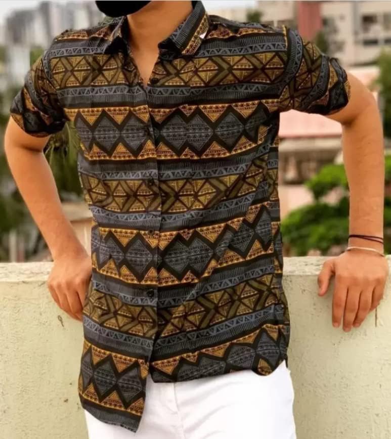 Image of Polly Cotton Solid Half Sleeve Shirt for Men