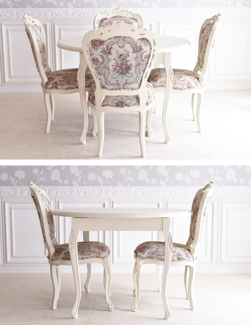 Amazon｜ダイニングテーブルセット 4人丸テーブル 110cmテーブル