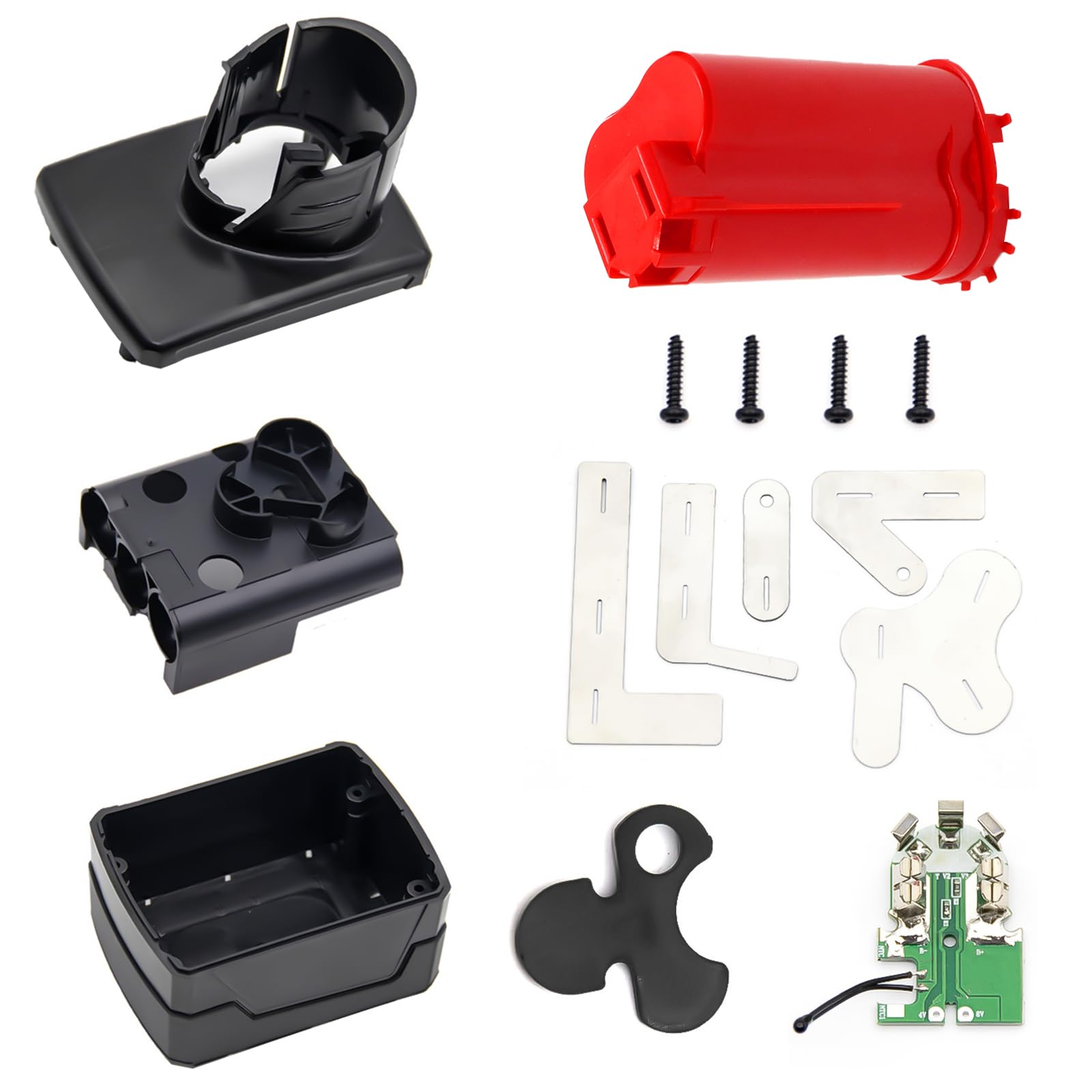 9-Cell Battery Case Parts Cover Replacement for Milwaukee M12 12V Battery, Broken Battery Shell Replacement Plastic Case Repair DIY Kit for Cordless Power Tools (No Battery Cell Included)