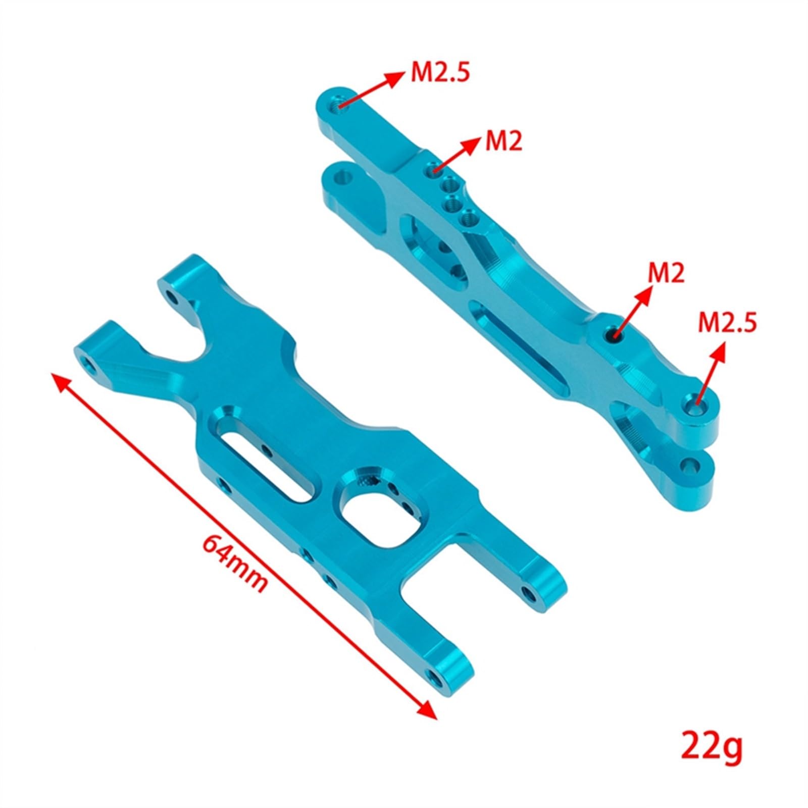 Zestaw wahaczy zwrotnicy, dla ciężarówki Losi 1/18 Mini-T