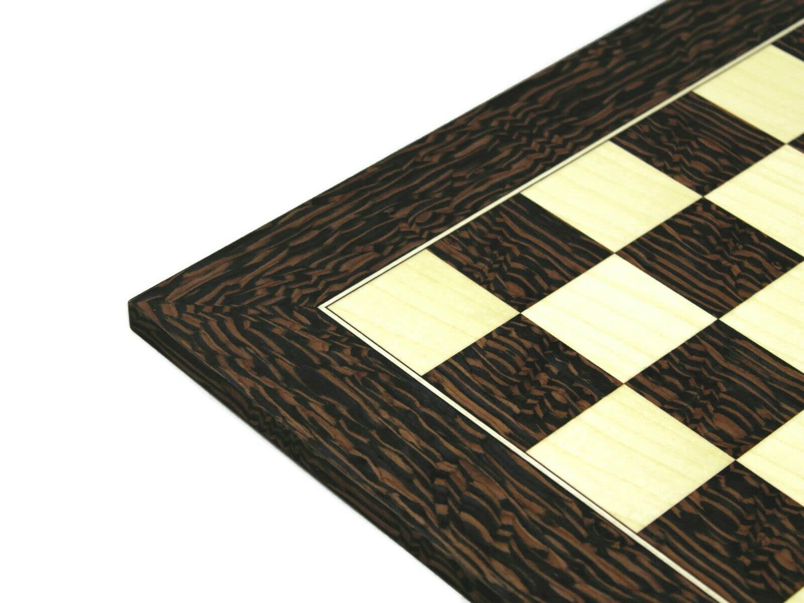 Set di scacchi in legno Tiger Ebony Board 20 pollici ponderato Ebanizzato Reykjavik Staunton Pezzi 9,75 pollici