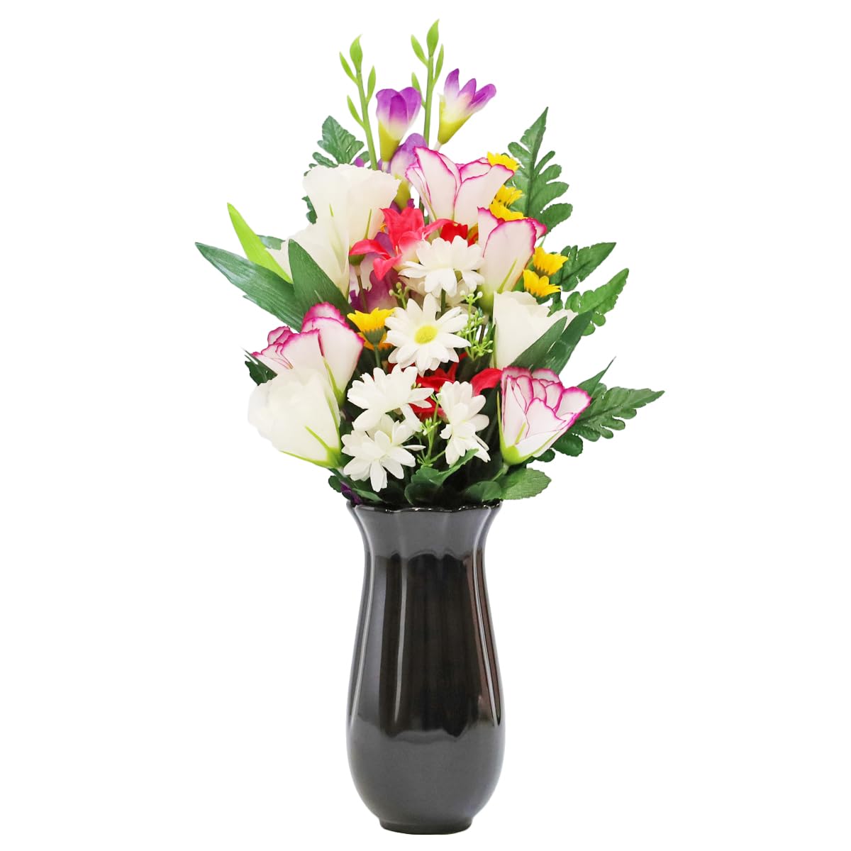Amazon｜山久 造花 仏花 グラジオラスとトルコキキョウの花束 一本(一
