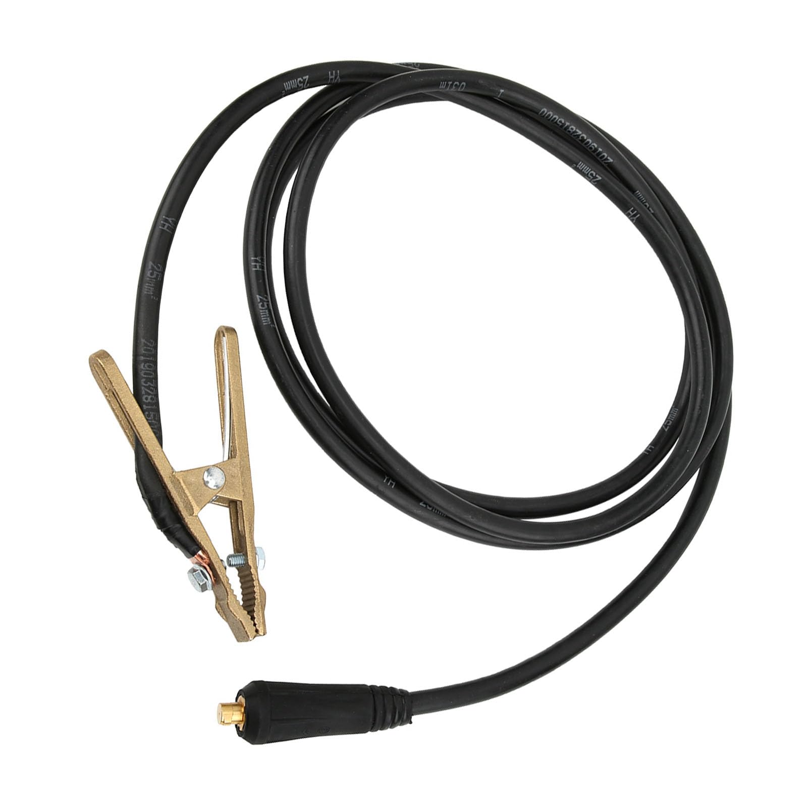 Morsetto di terra in ottone per saldatura TIG 260A Morsetto di terra per saldatore ad MMA Cavo da 3 metri 25mm² per morsetto per carichi pesanti con struttura in acciaio per