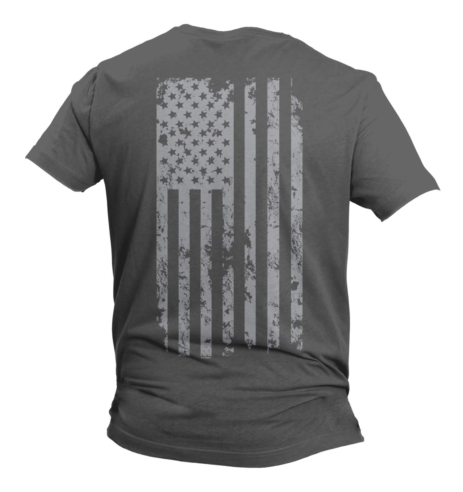 Haase Unlimited Silver American Flag - USA Patriotic Freedom Men's T-Shirt