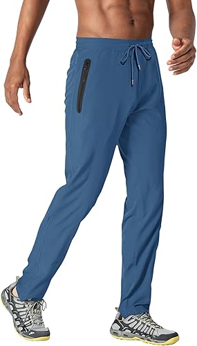 Miniatura 2 de TACVASEN Pantalones de senderismo ligeros para hombre, de secado rápido, con cordón, bolsillos con cremallera