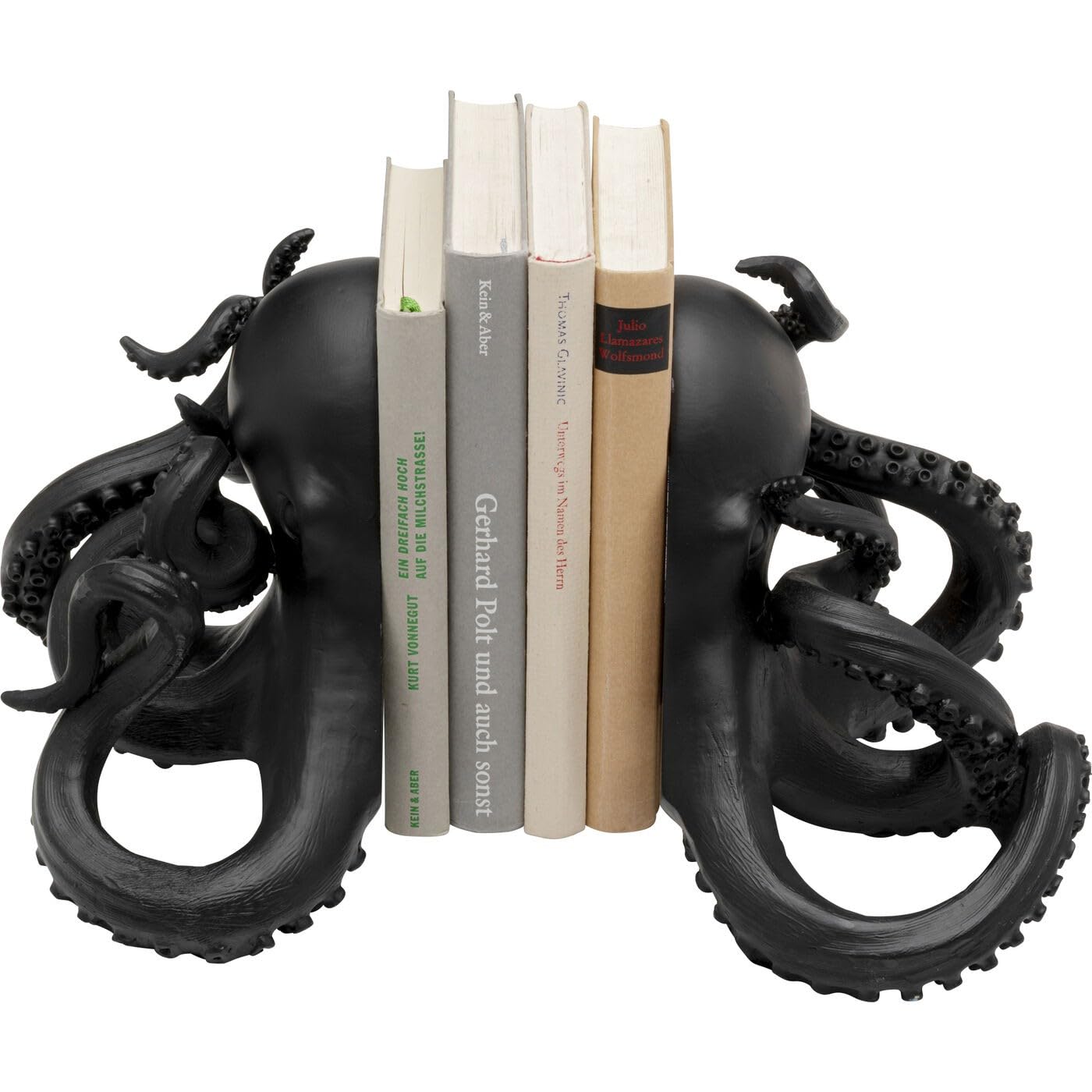 Kare Black Design Bookends Octopus Set Of 2 Decorative Objects Animal Motif 18 X 28 X 26 Cm