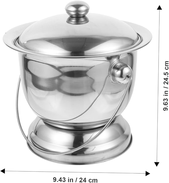Orinal de Acero Inoxidable con Tapa para Adultos miniatura 4