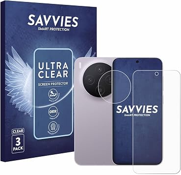 savvies 6 Pack Screen Protector Compatible with Vivo X300 Pro Front+Camera Protection Film Clear