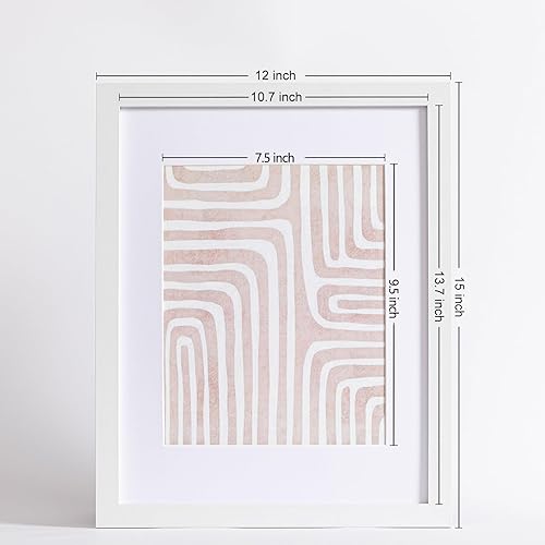 Vista 184 de eletecpro Juego de 10 marcos de fotos de 8.5 x 11 pulgadas, collage de fotos, decoración de pared, fotos de 5 x 7 con paspartú o de 8.5 x 11 Negro