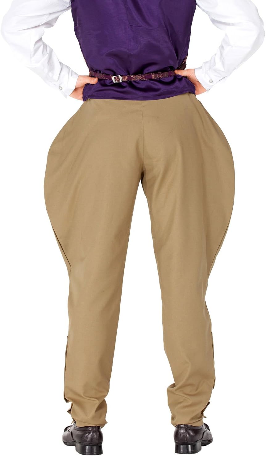 ThePirateDressing Steampunk Victorian Cosplay Costume Mens Archibald Jodhpur Pants Trousers - Image 3