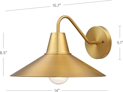 Vista 68 de Nathan James Millie - Aplique de pared enchufable, lámpara de lectura de cabecera con pantalla de algodón y placa trasera de latón