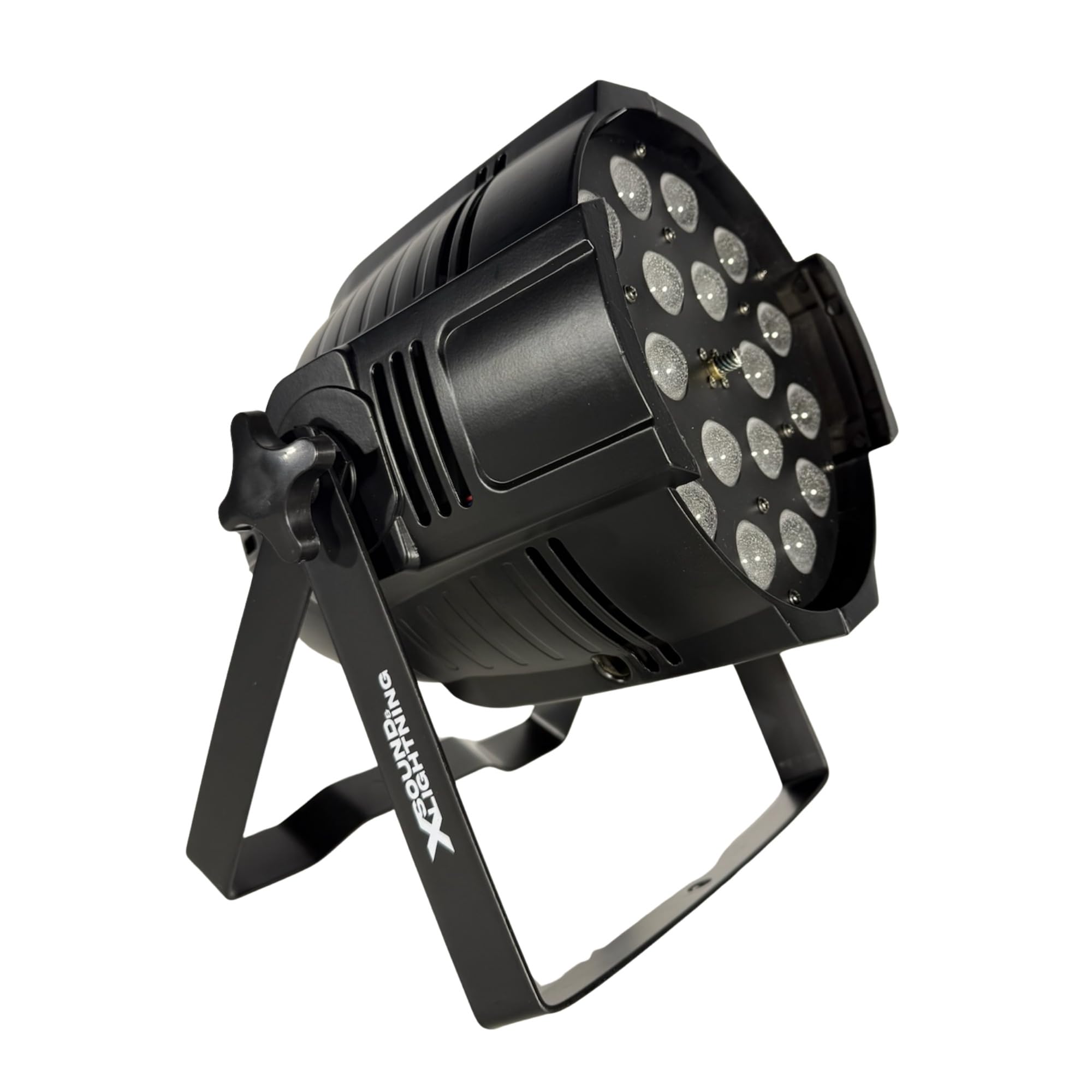 X SOUND & LIGHTNING Foco Led PAR de 18 Luces Led 18w con Zoom Ajustable y Tecnología RGBW. Foco Luz Led Ángulo Ajustable de Luces de Colores para DJs, Luces Discoteca. (Zoom 18x18W)
