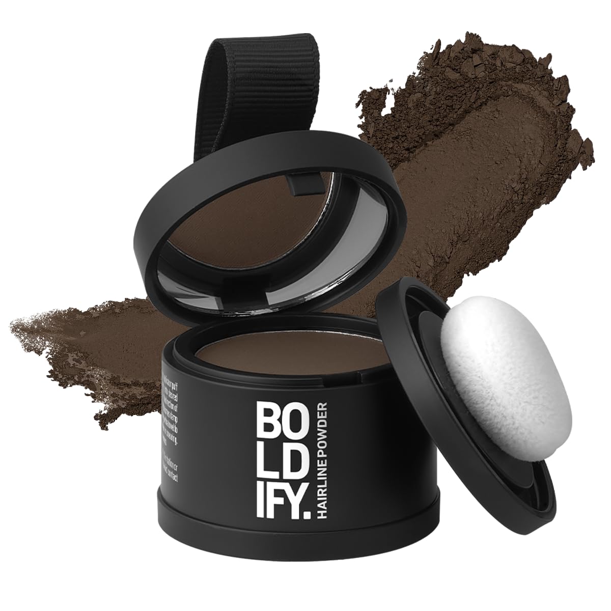 Product image of BOLDIFY Hairline Powder - Root Touch Up Hair Color for Gray Coverage - Bald Spot Concealing Hair Powder for Women & Men - 48-Hour Stain-Proof - Medium Brown