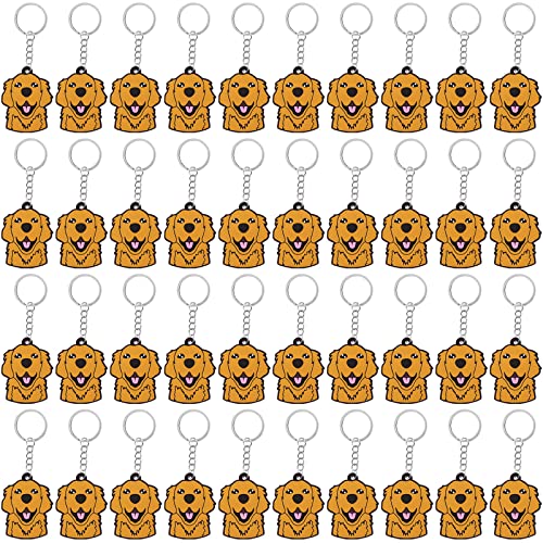 CiciBear 40 Pack Golden Retriever Keychains Party Decoration for Golden
