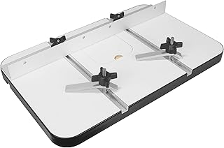 Fulton Drill Press Table 15" x 24" x 1-3/8" Thick with Aluminum L Fence, 2 Each 3/8" Hold Downs and 2 Zero Clearance Inserts