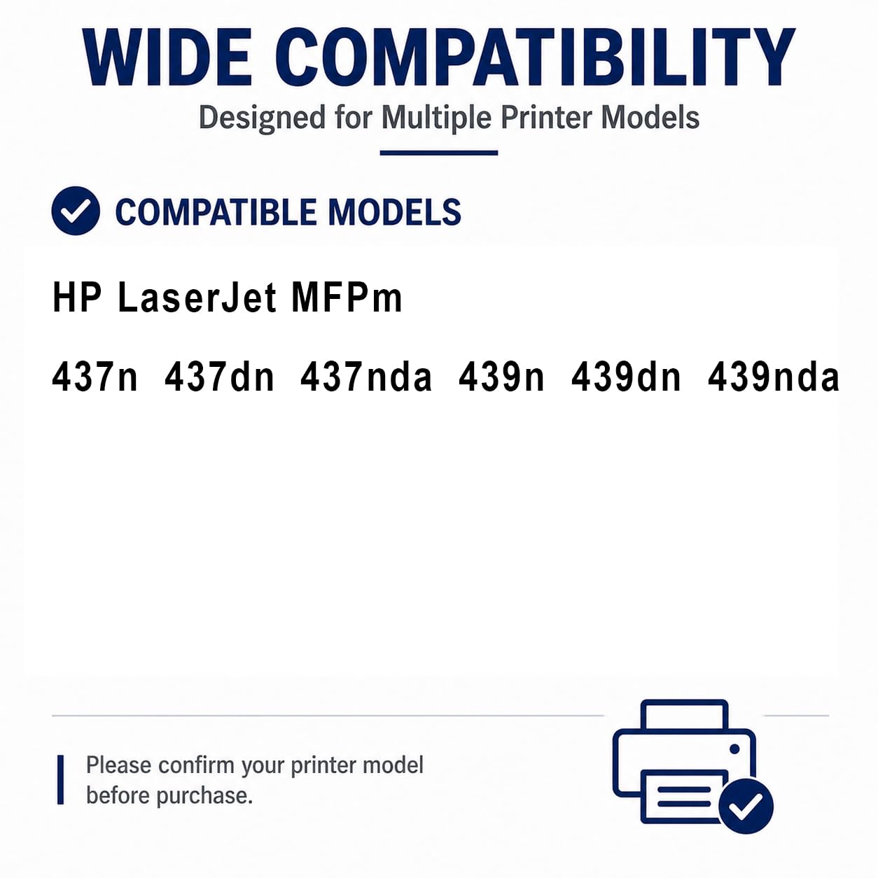 W1333A Remplacement de la Cartouche de Toner Compatible à Haut rendement pour W1333A avec la dernière Puce, Convient à l'imprimante Laser HP LaserJet MFP m437n 437dn 437nda 439n 439dn 439n, Noir
