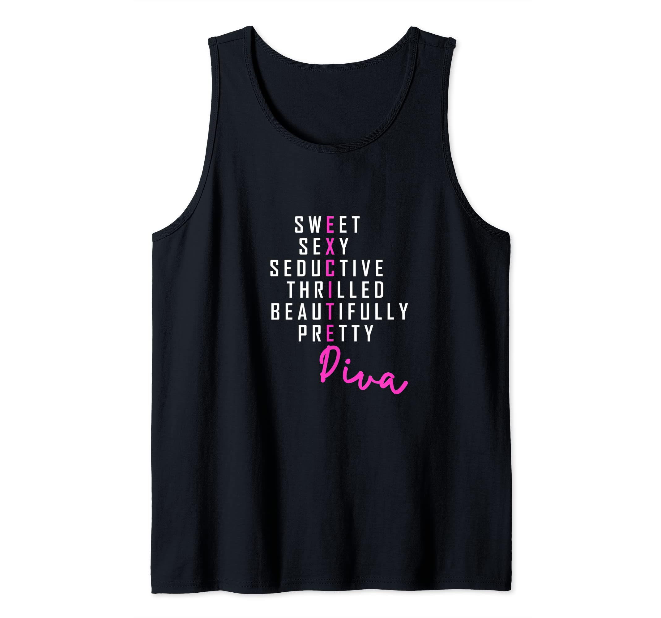 Sweet Sexy Seductive Thrilled Diva for Party Girls - Diva Tank Top