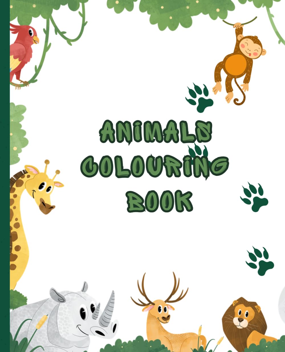 Happy Animals Coloring Book for Children: Easy and Fun Coloring Pages to Inspire Creativity and Learning